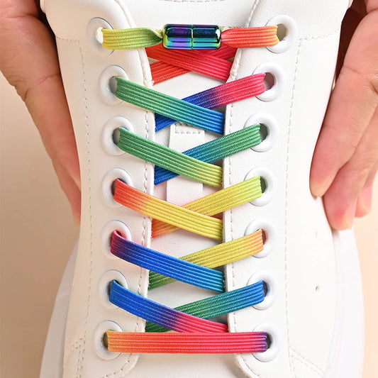 EasyTie™ Colorful Buckle Laces Colourful Rainbow